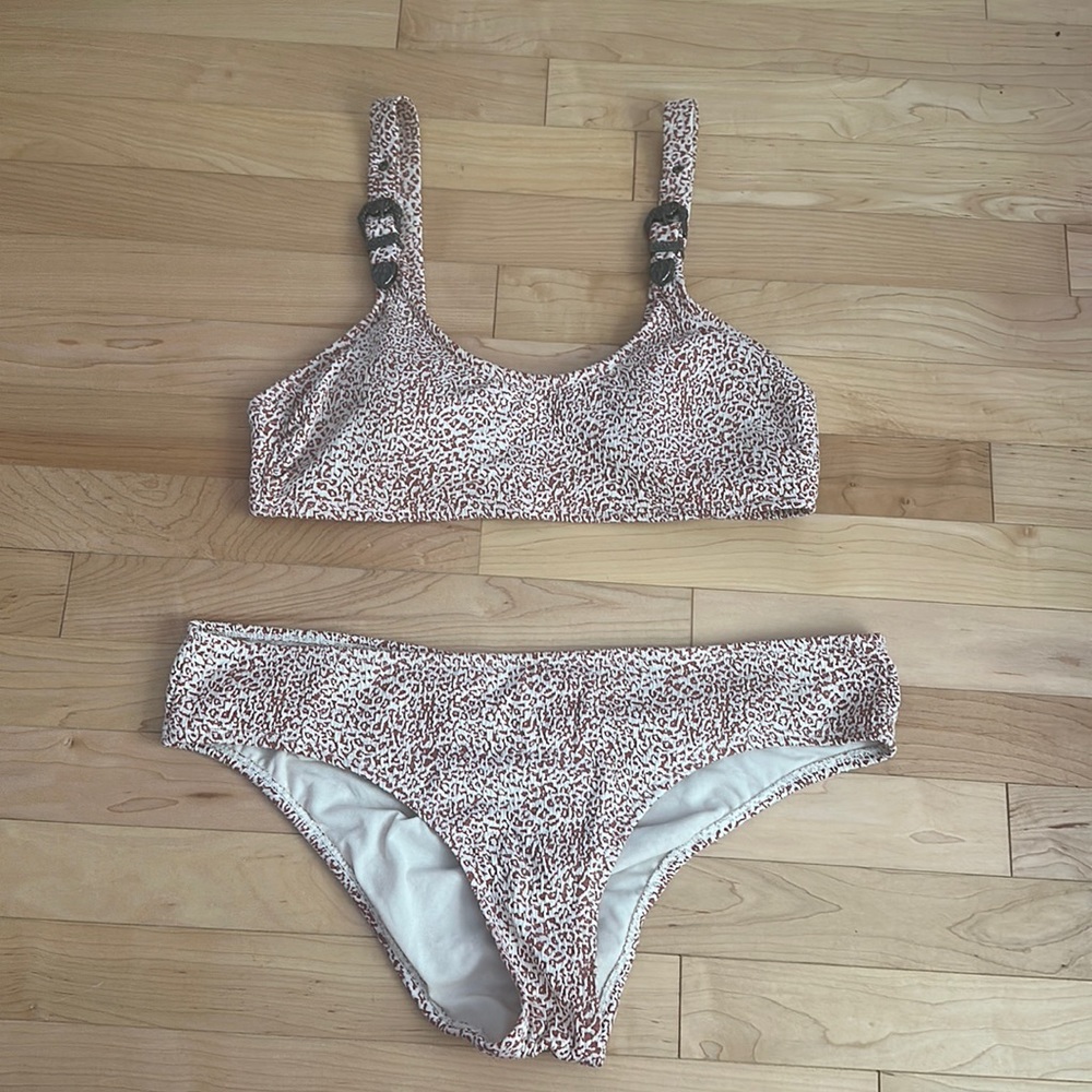 Xhilaration Cheetah print bikini 2 piece bathing suit